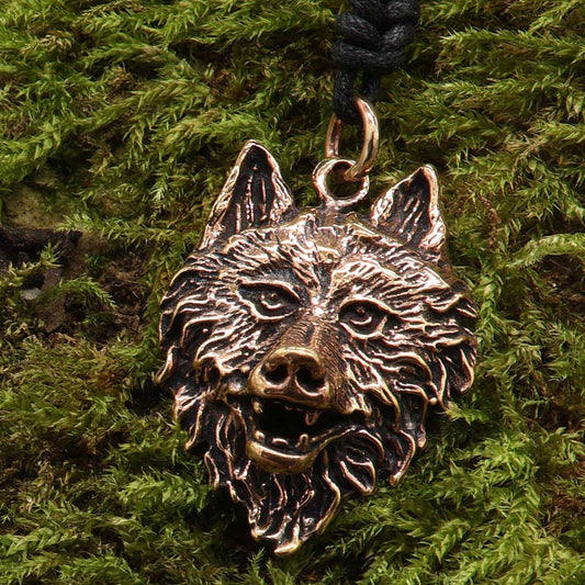Wolf günstiger Schmuck Bronze Anhänger
