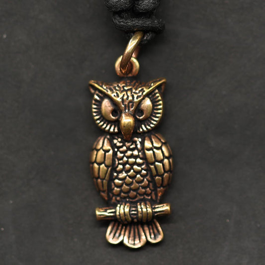 Eulen Schmuck Kette Anhänger Bronze Mittelalter