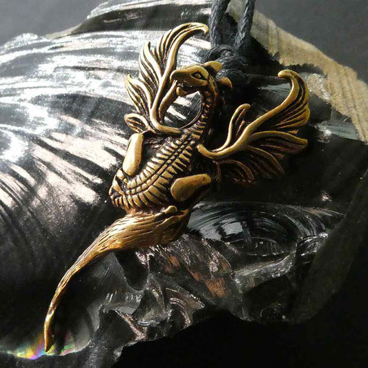 Phönix Schmuck Bronze Kette Anhänger