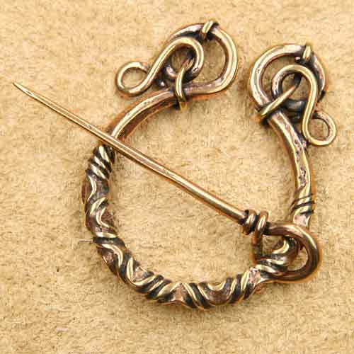 Fibel keltische Brosche Bronze Mittelalter Schmuck