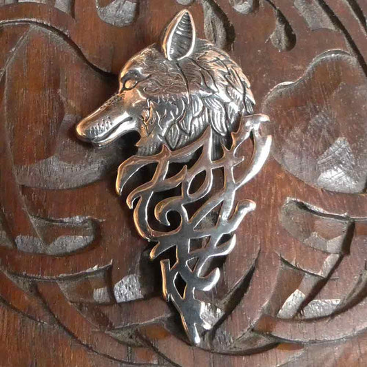 Wolf Edelstahl Anhänger Ausgefallener Mittelalter Schmuck
