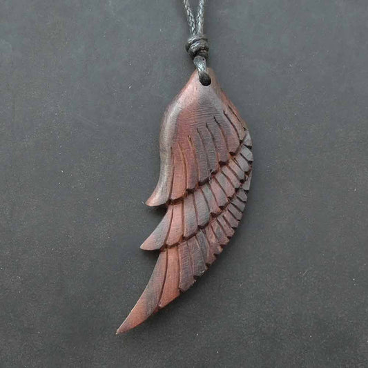 Flügel Kette Holz Schmuck Anhänger Fairtrade Handarbeit Engelsflügel