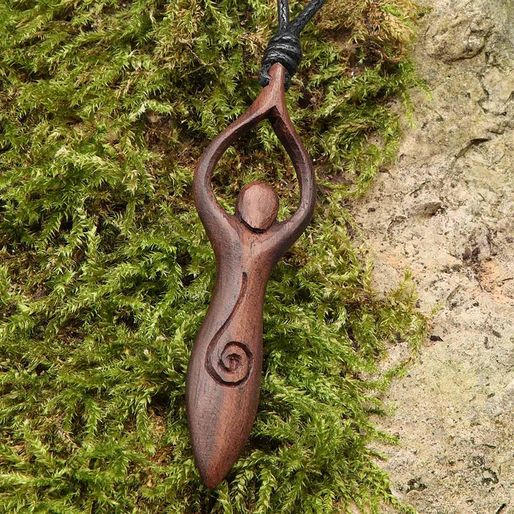 ngerone Holzschmuck Kettenanhänger Anhänger römische Göttin