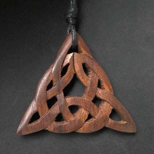 Keltenknoten Kette Holz Schmuck Anhänger Fairtrade Handarbeit Keltisch