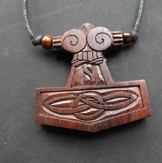 Thors Hammer Holzschmuck Anhänger Mjölnir