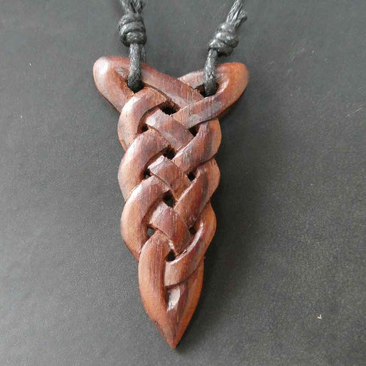 Keltischer Holzschmuck Kette Anhänger Kunst Handwerk