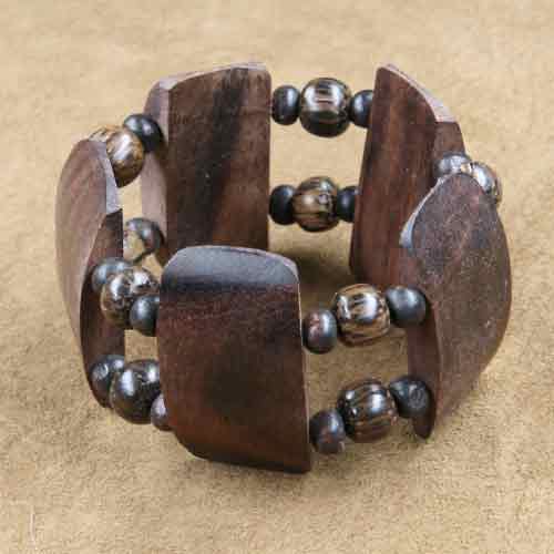 Armband Holzschmuck Perle