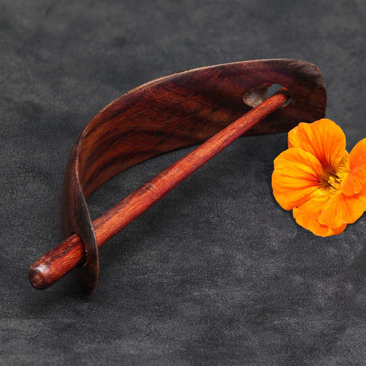 Fine wooden hair clip simple - wooden clasp