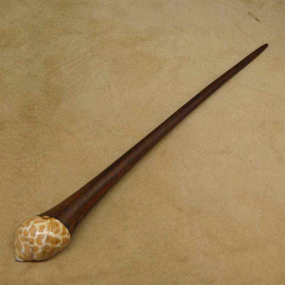 Haarstab Holz Muschel