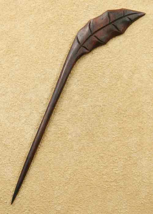 Blatt Haarnadel Haarstab Holzschmuck