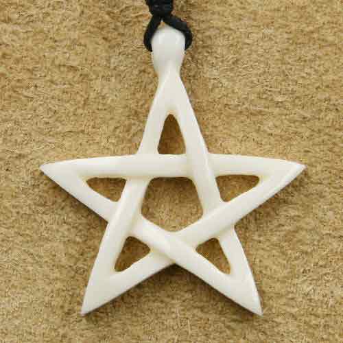 Pentagramm Schmuck Knochen Kunst Handwerk