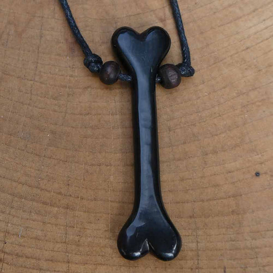 Geschnitzter Knochen Kette Schmuck Horn Anhänger Knochenform