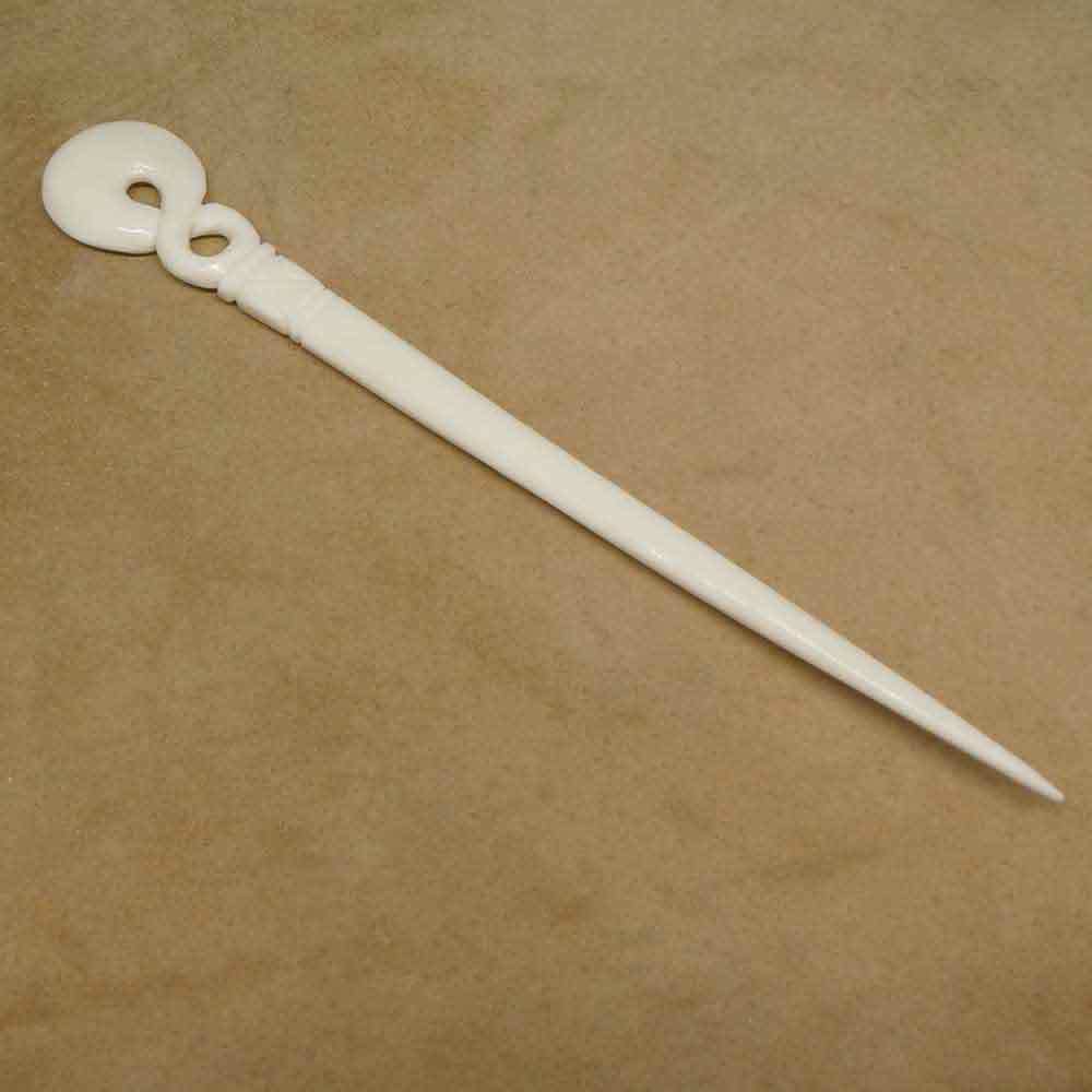 Double Haarstab geschnitzter Schmuck aus Knochen