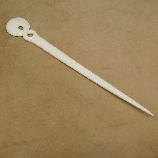 Double hair stick carved jewelry made of bone
