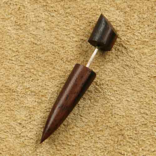 Fakepiercing Holz Stab