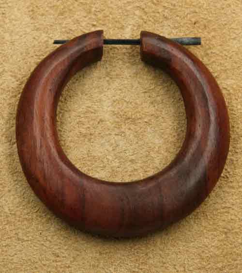 XXL Holz Creole Ohrschmuck 5,5cm