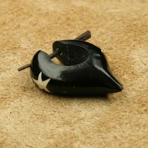 Creole Stern Ohrschmuck Horn/ Knochen geschnitzt