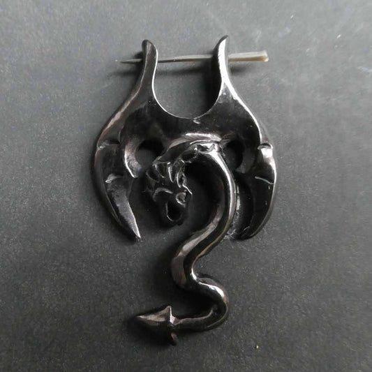 Drachen Ohrschmuck Horn Ohrring Drache