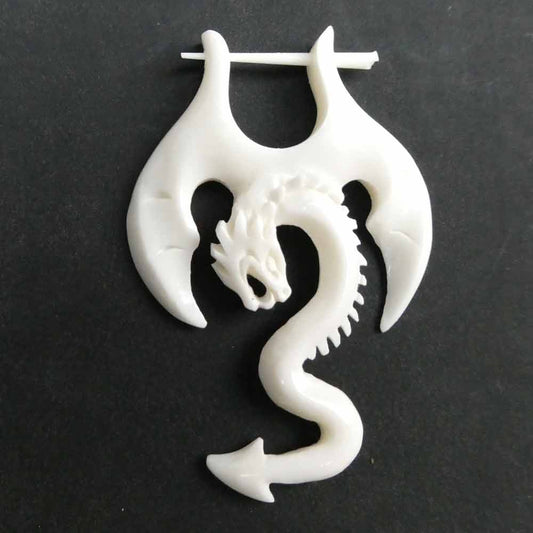 Drachen Ohrschmuck Knochen Ohrring Drache