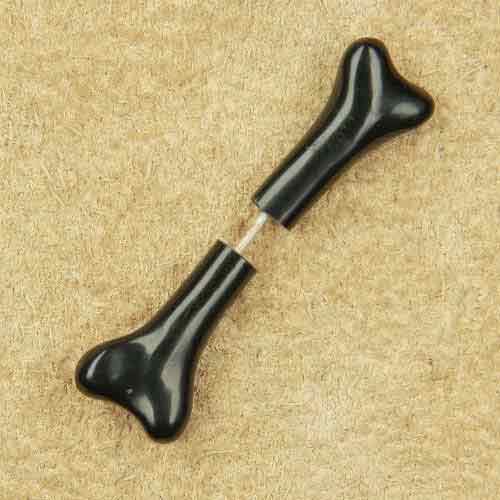 Gothic Ohrschmuck schwarz Horn Knochen