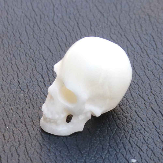 Totenkopf Haarschmuck Bartperle Handarbeit geschnitzt Punk Skull Gothic
