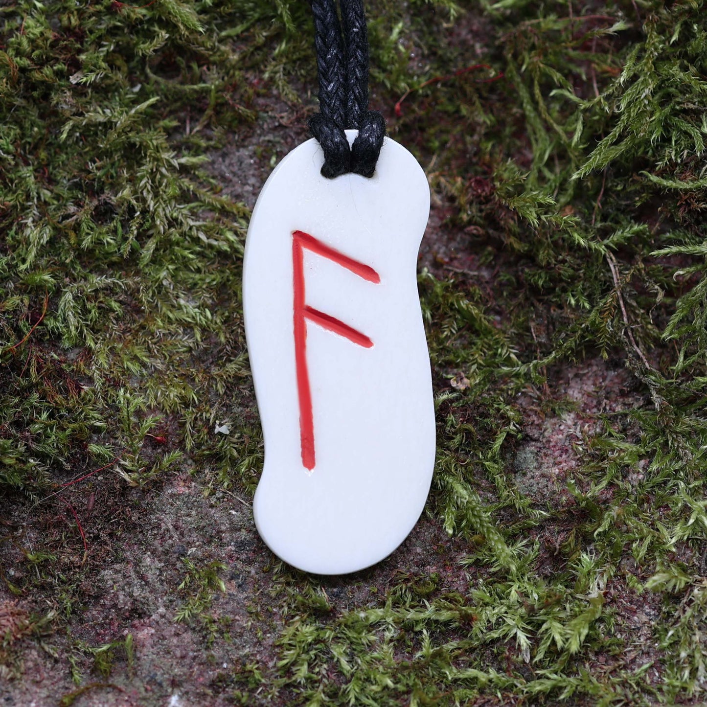 Magischer Schmuck Rune Knochen Anhänger Handarbeit Ansuz