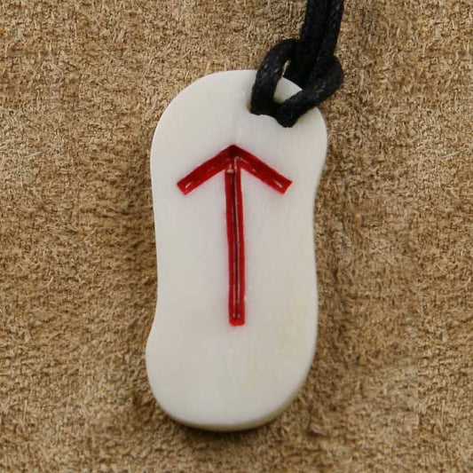 Knochen Rune 17 tiwaz - t