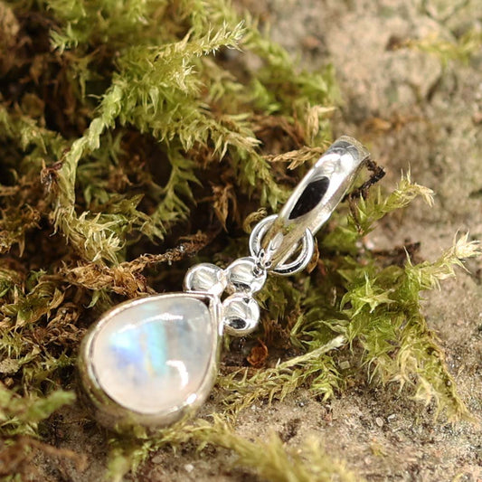 Mondstein feiner Anhänger aus edlem Sterlingsilber kleine Ausführung