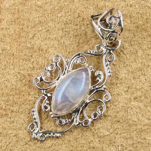 Mondstein verziert Steinschmuck 925 Silber