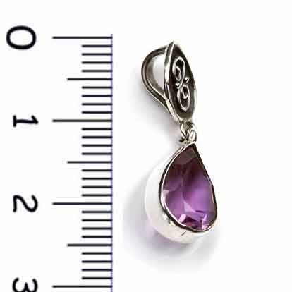 Amethyst Edelstein Anhänger 925 Silber