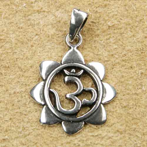 Om Schmuck Silber Anhänger