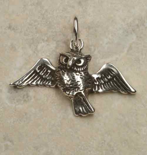 Eule Schmuck Silber fliegend