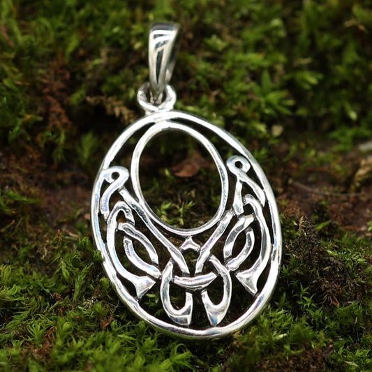 Keltischer Knoten Schmuck Anhaenger Mittelalter feiner keltischer Knoten oval