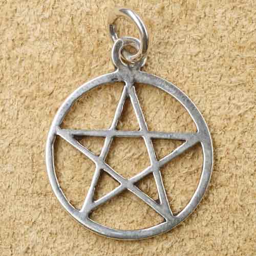 Pentagramm Kettenanh#nger Silber Drudenfuß
