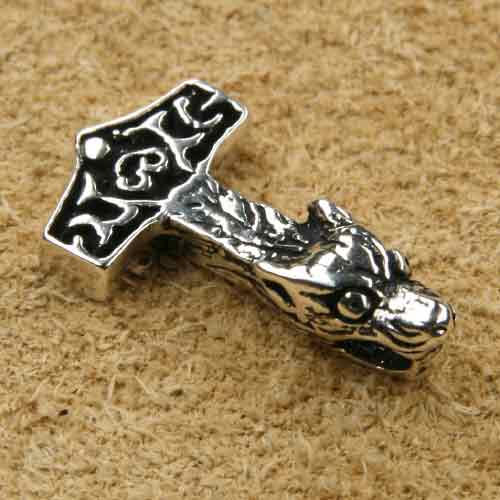 Wolfshammer Kettenanhänger Wikingerschmuck Silber