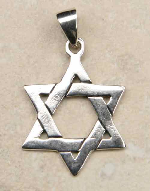 Davidstern Silber Anhänger 6-Stern