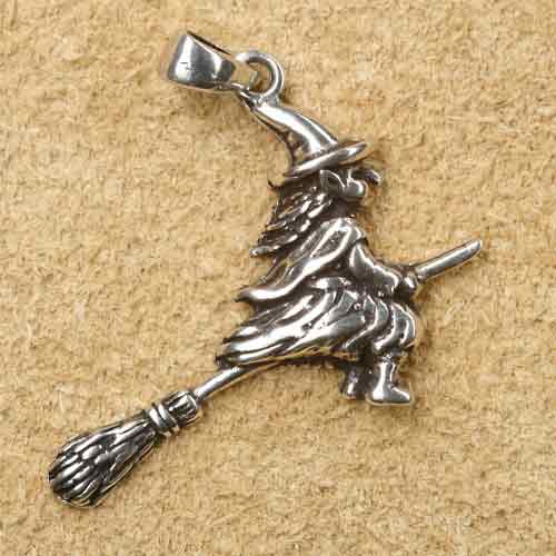 fliegende Hexe Silberschmuck Anh