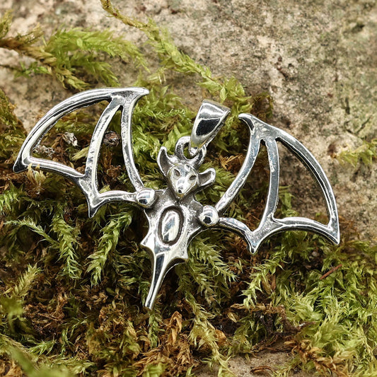 Fledermaus Anhänger 925 Sterlingsilber ausgefallener Gothic schmuck