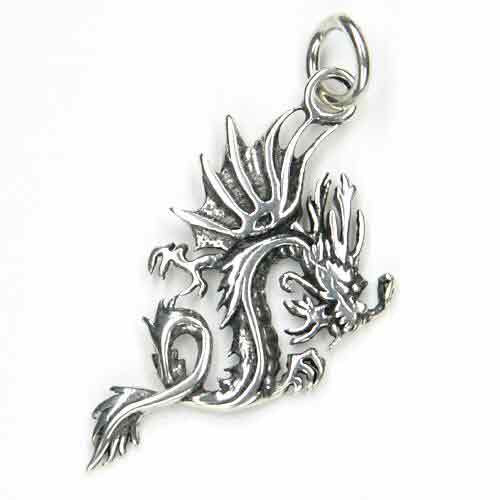 Drache sehr filigran Silberschmuck Anh