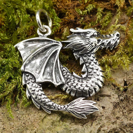 Drache Fuchor Anhänger Silber edel