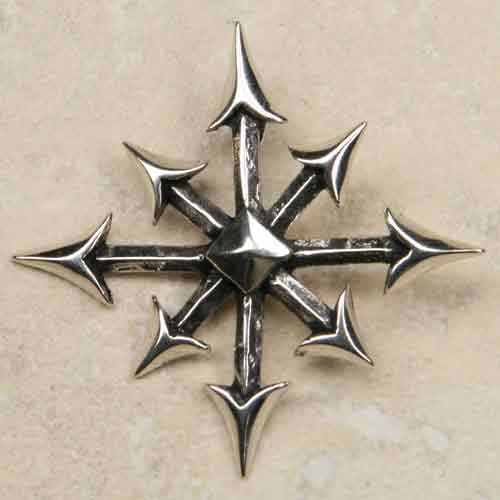 Chaosstern 925 Sterling Silber Anhänger