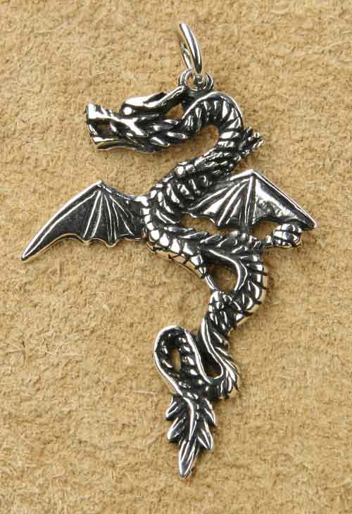 Feuerdrache klein 925 Sterlingsilberschmuck