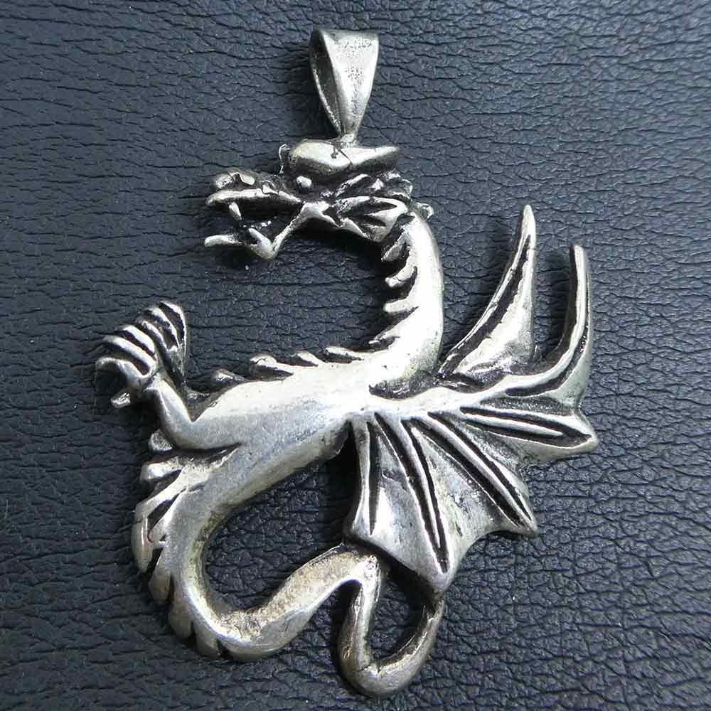 Drache 925 Silber Schmuck Anhänger