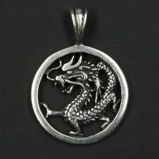chinesischer Drache Silberschmuck Anhänger