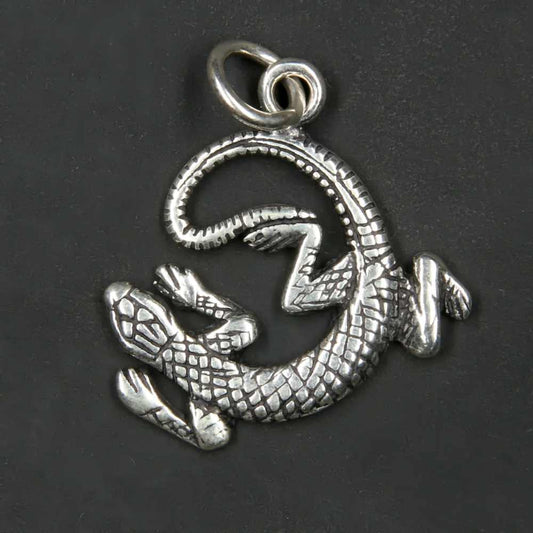 Gecko Schmuck Anhänger 925er Silber Echse