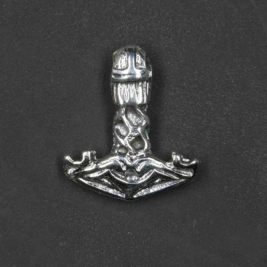 Thorshammer hinten Silberanhänger