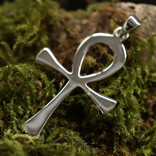 Ankh Schmuck ägyptischer Anhänger Silber schlicht