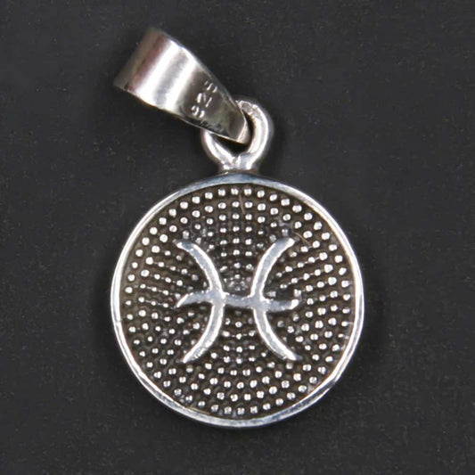 Fische Tierkreiszeichen Symbol Silber Schmuck Anhänger