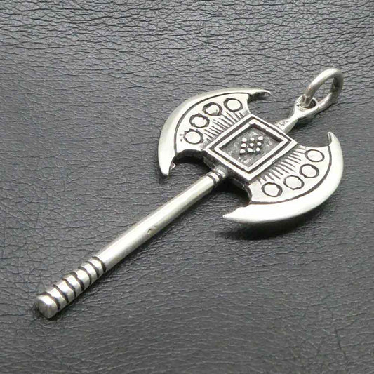 Axt schmuck 925 Silber Anhänger Doppelaxt Mittelalter Silberschmuck