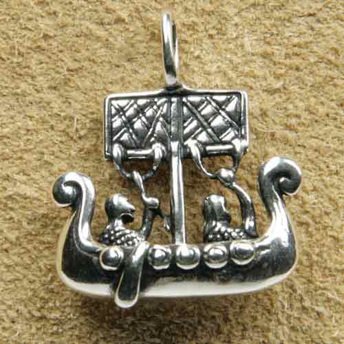 Wikingerboot Silber Kettenanhänger Wikinger Schmuck